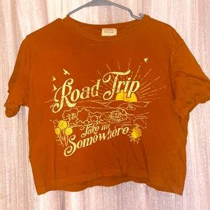 Graphic tee crop top